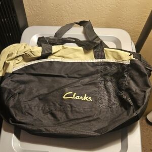 Clarks Black and Cream Duffel Bag